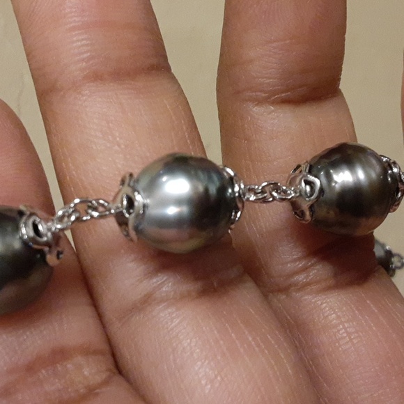 925 Tahitian Pearl Necklace. FIRM. - Picture 11 of 17